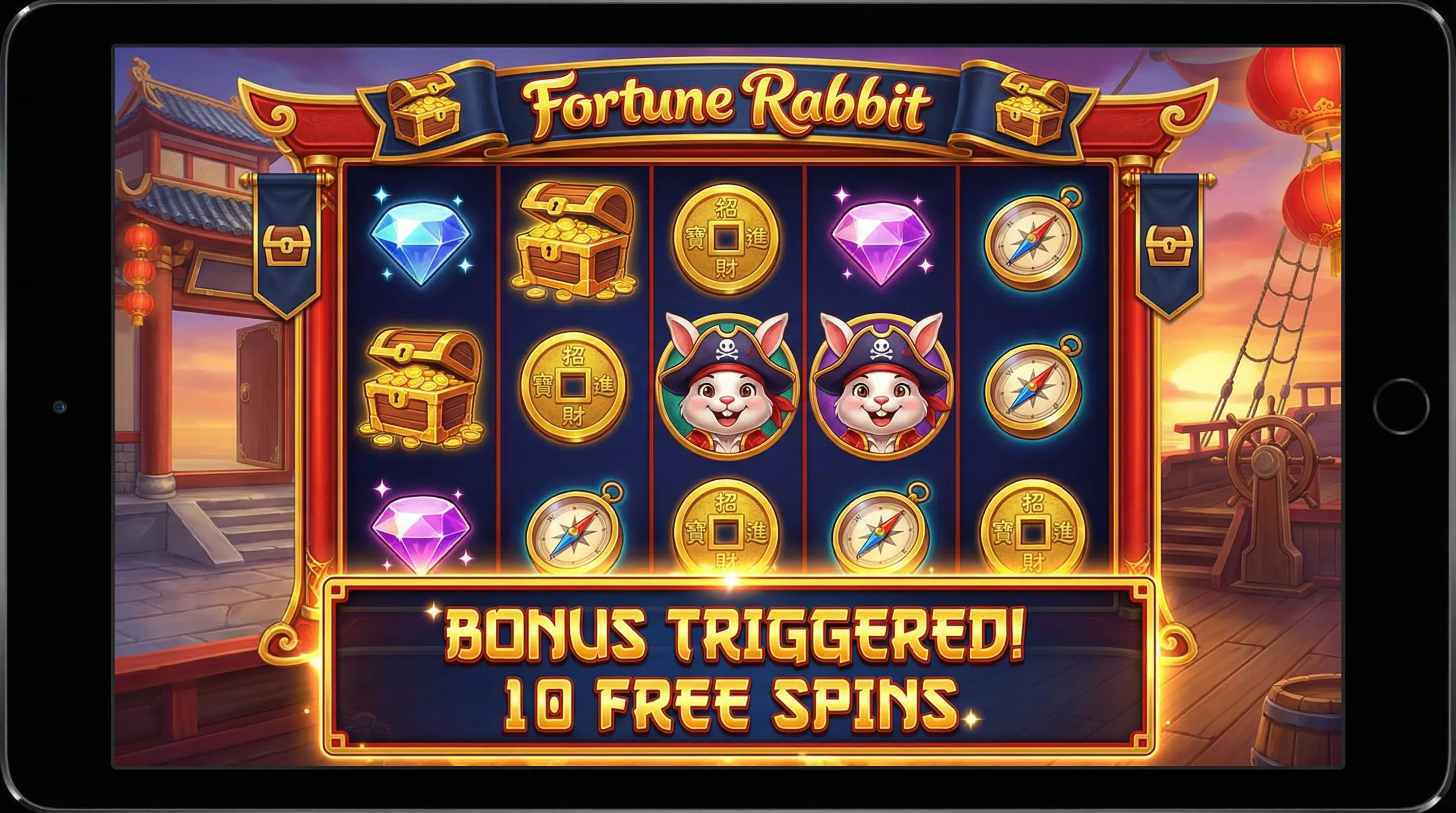 Fortune Rabbit Slot com Coelho Pirata e Tesouros Dourados